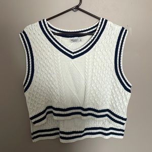 white and blue arizona sweater vest. size medium.